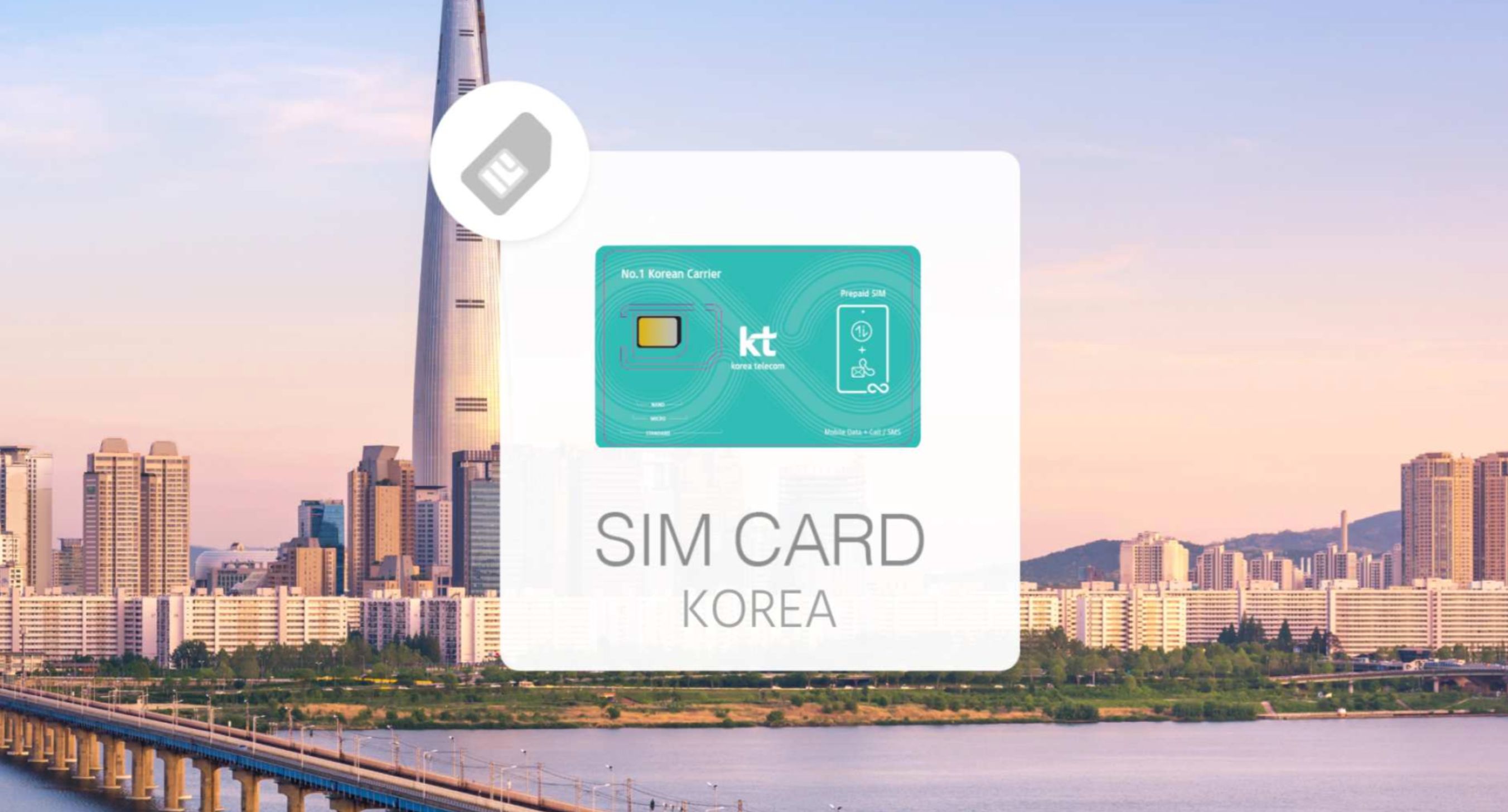 KT Olleh 30-Day 4G/LTE Prepaid SIM Card - Photo 1 of 1